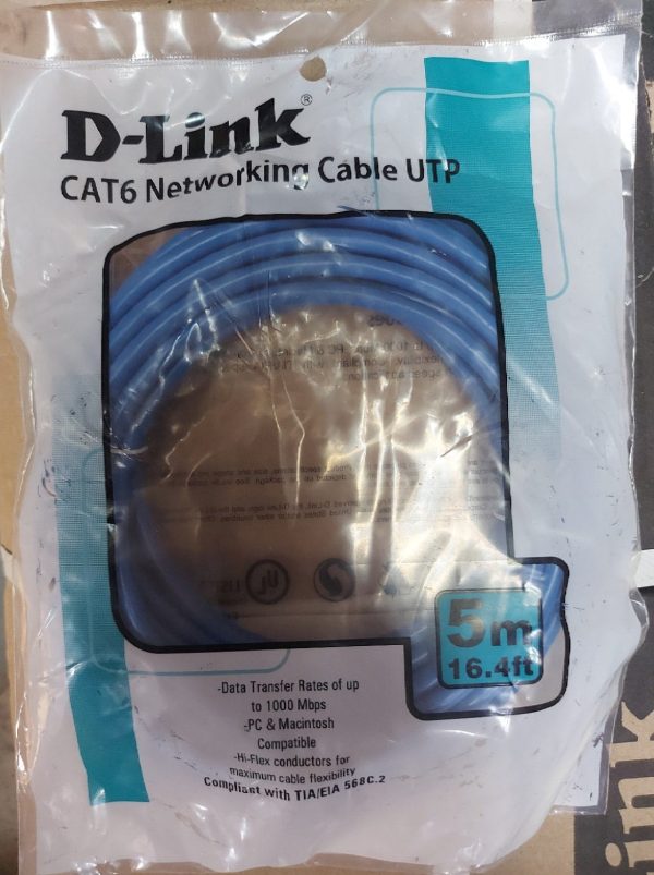 D-LINK CAT6 5 meter UTP 24AWG Patch Cord | Blue