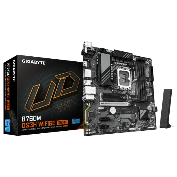 Gigabyte B760M DS3H WIFI6E GEN5 DDR5 Motherboard 1