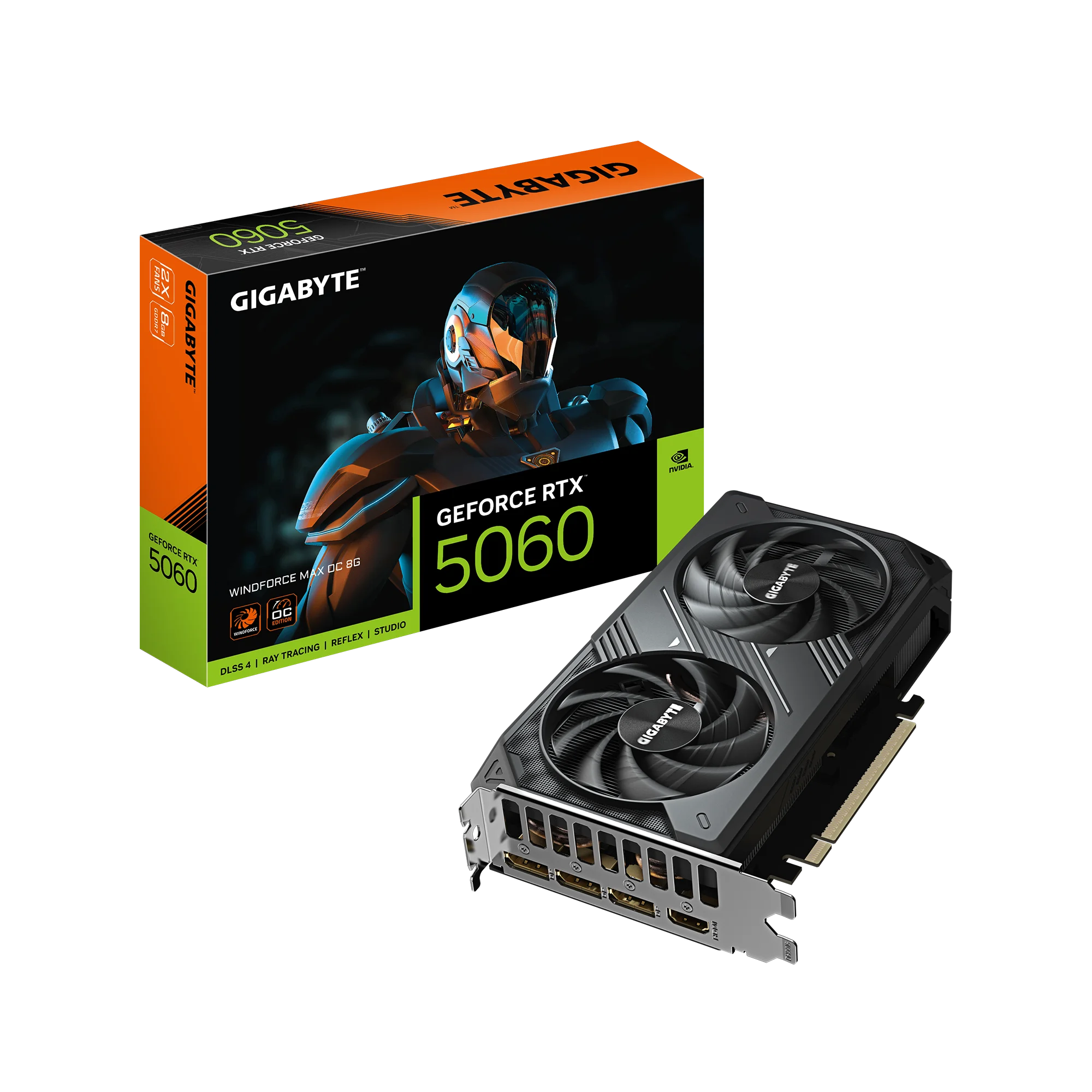 GeForce RTX™ 5060 WINDFORCE MAX OC 8G-01 Gigabyte RTX 5060 WINDFORCE MAX OC 8GB Graphics Card 1