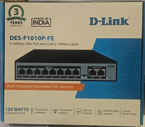 D-Link DES F1010P-FE 10 port PoE Switch 1