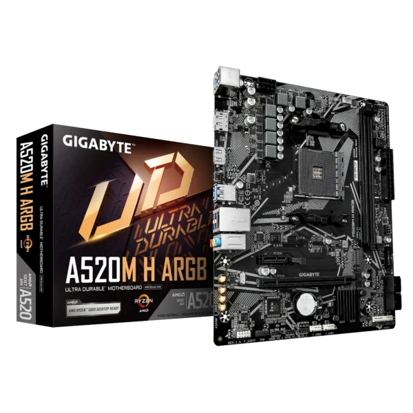 Gigabyte A520M H ARGB Motherboard 1