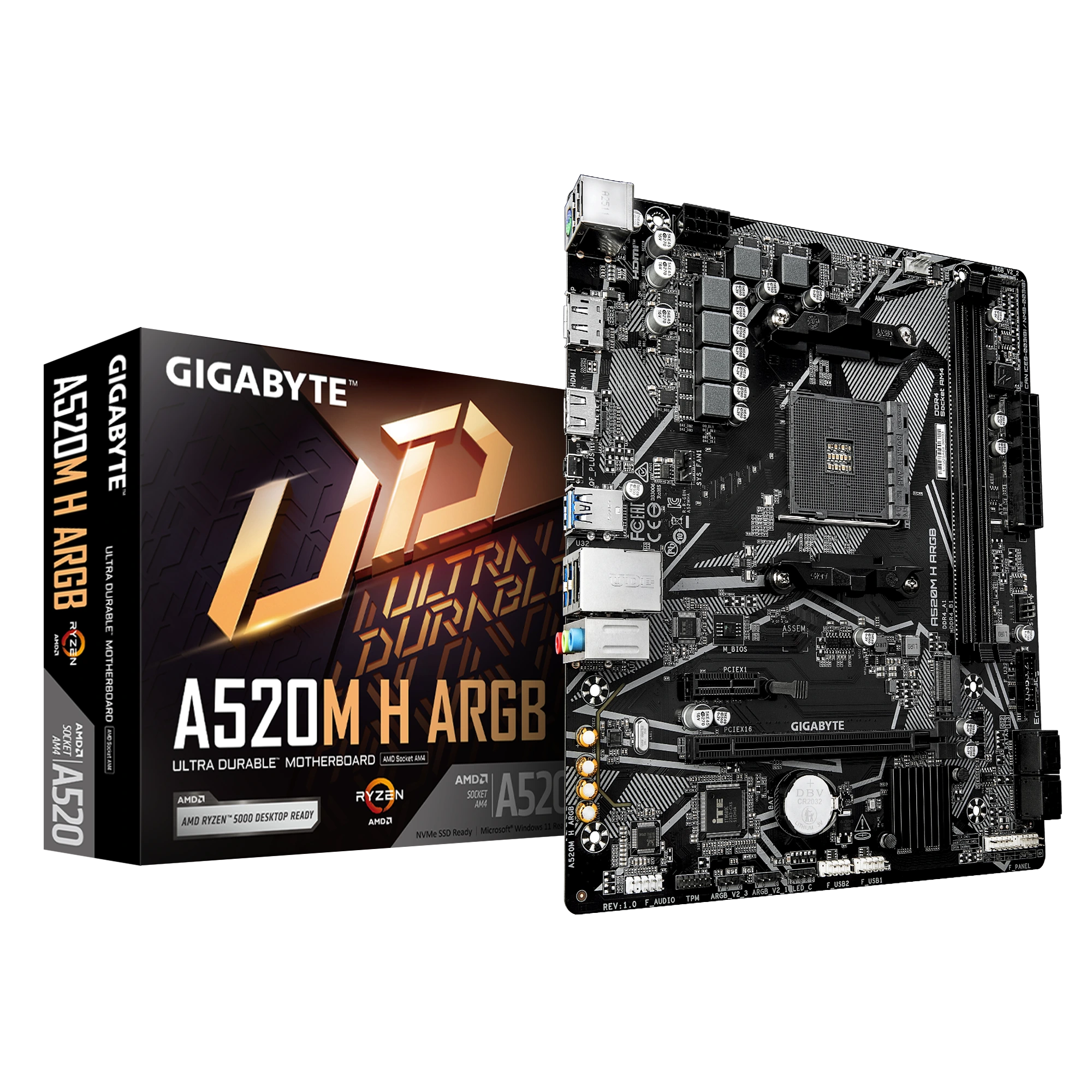 A520M H ARGB_01 Gigabyte A520M H ARGB Motherboard 1
