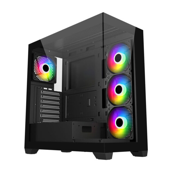 FSP M340 Black Gaming Cabinet 4FAN 3