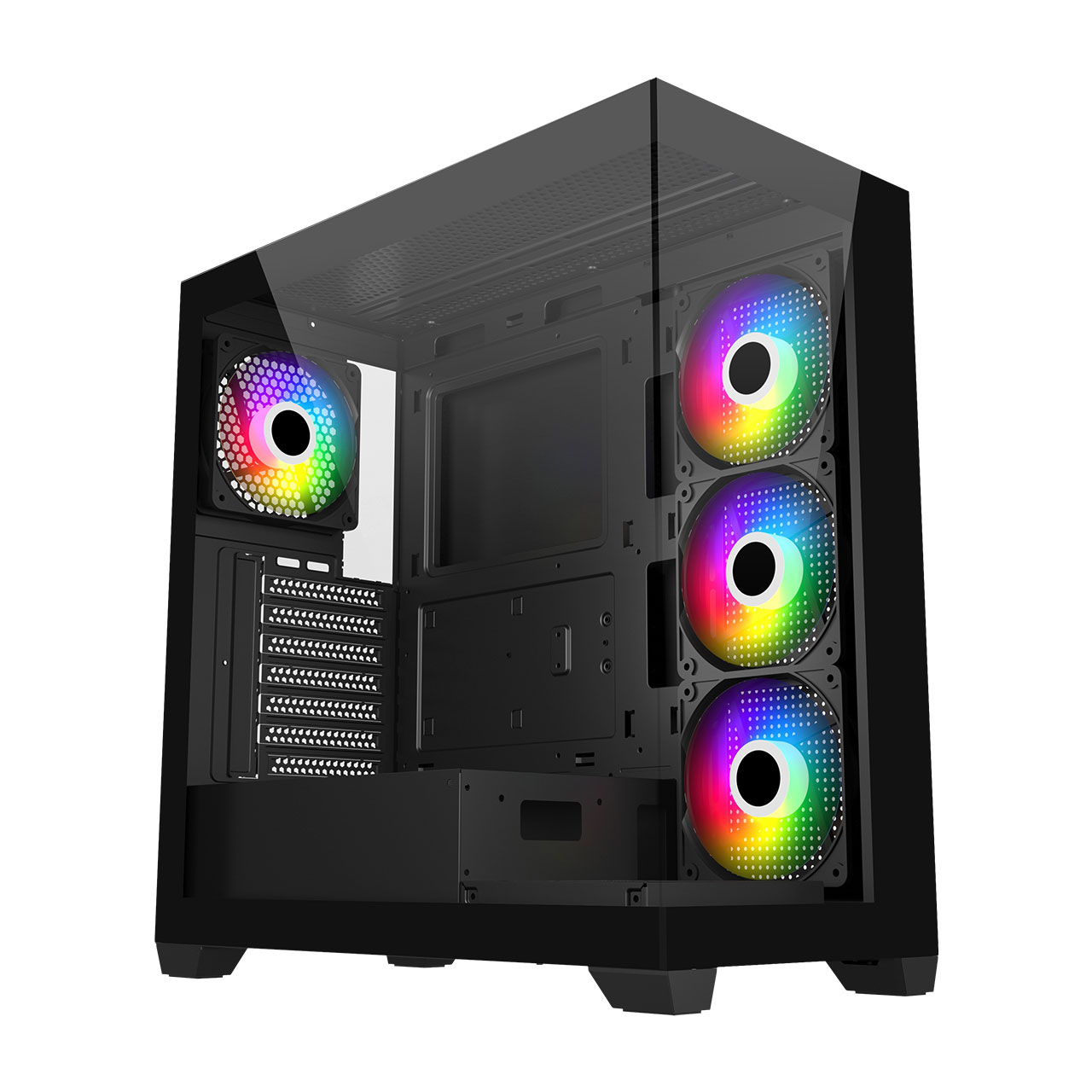 PIC24c00000000012933 FSP M340 Black Gaming Cabinet 4FAN 3