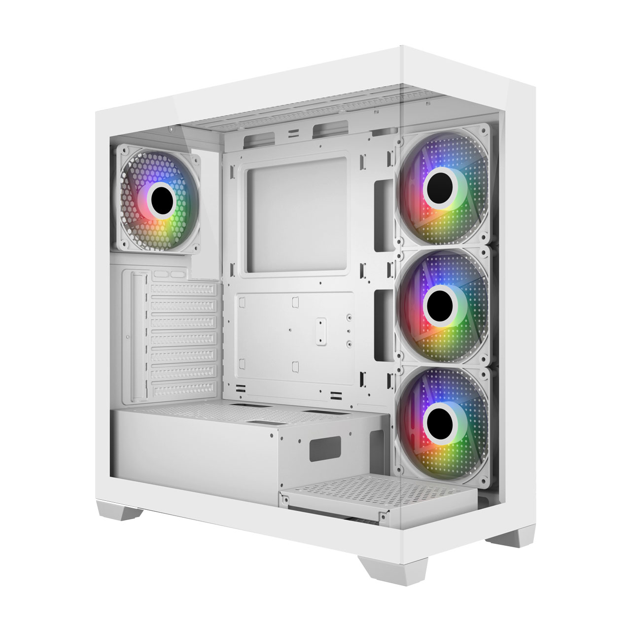 PIC24c00000000012936 FSP M340 White Gaming Cabinet 4FAN