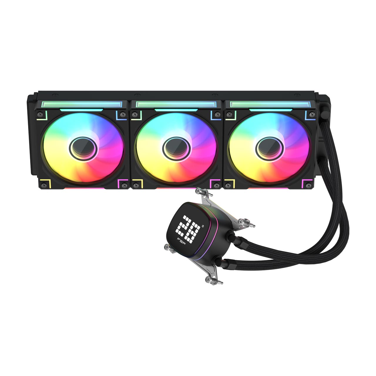 PIC26100000000014067 FSP AD36B Black 360MM ARGB Digital Liquid Cooler 1