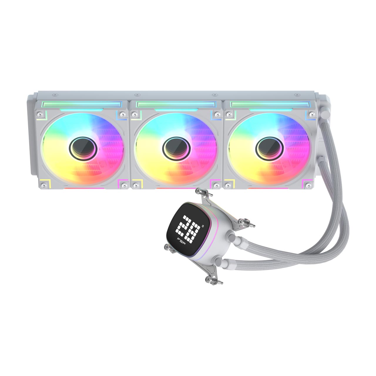 PIC26100000000014068 FSP AD36B White 360MM ARGB Digital Liquid Cooler