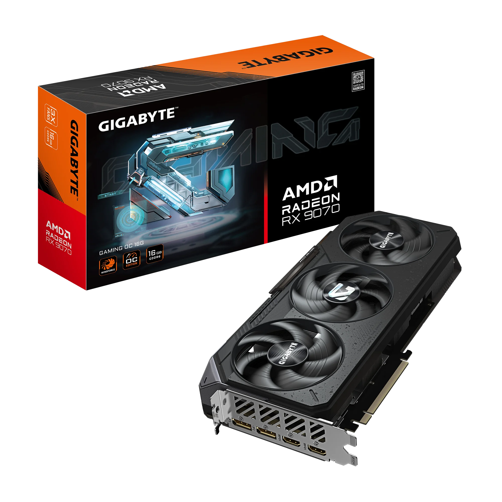 Radeon™ RX 9070 GAMING OC 16G_01 Gigabyte Radeon RX 9070 Gaming OC 16GB 1