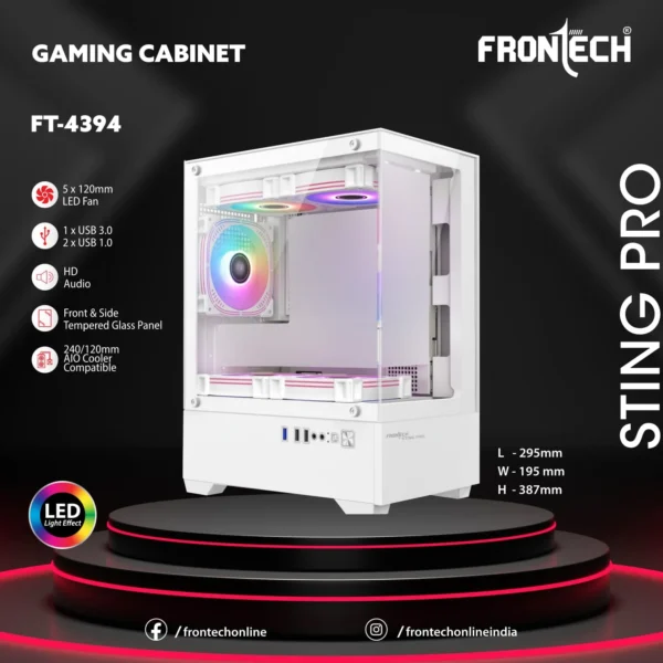 Frontech STING PRO FT-4394 White Cabinet